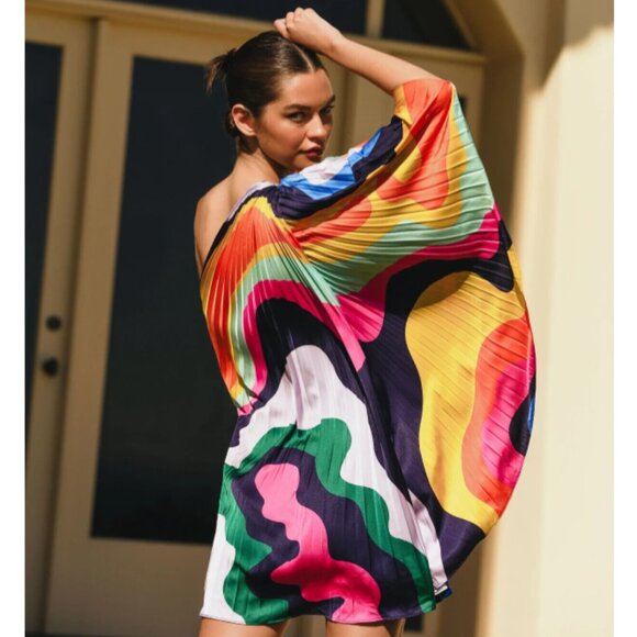 Brand New HUTCH ONE-SHOULDER PLEATED ROMPER - Picture 2 of 16